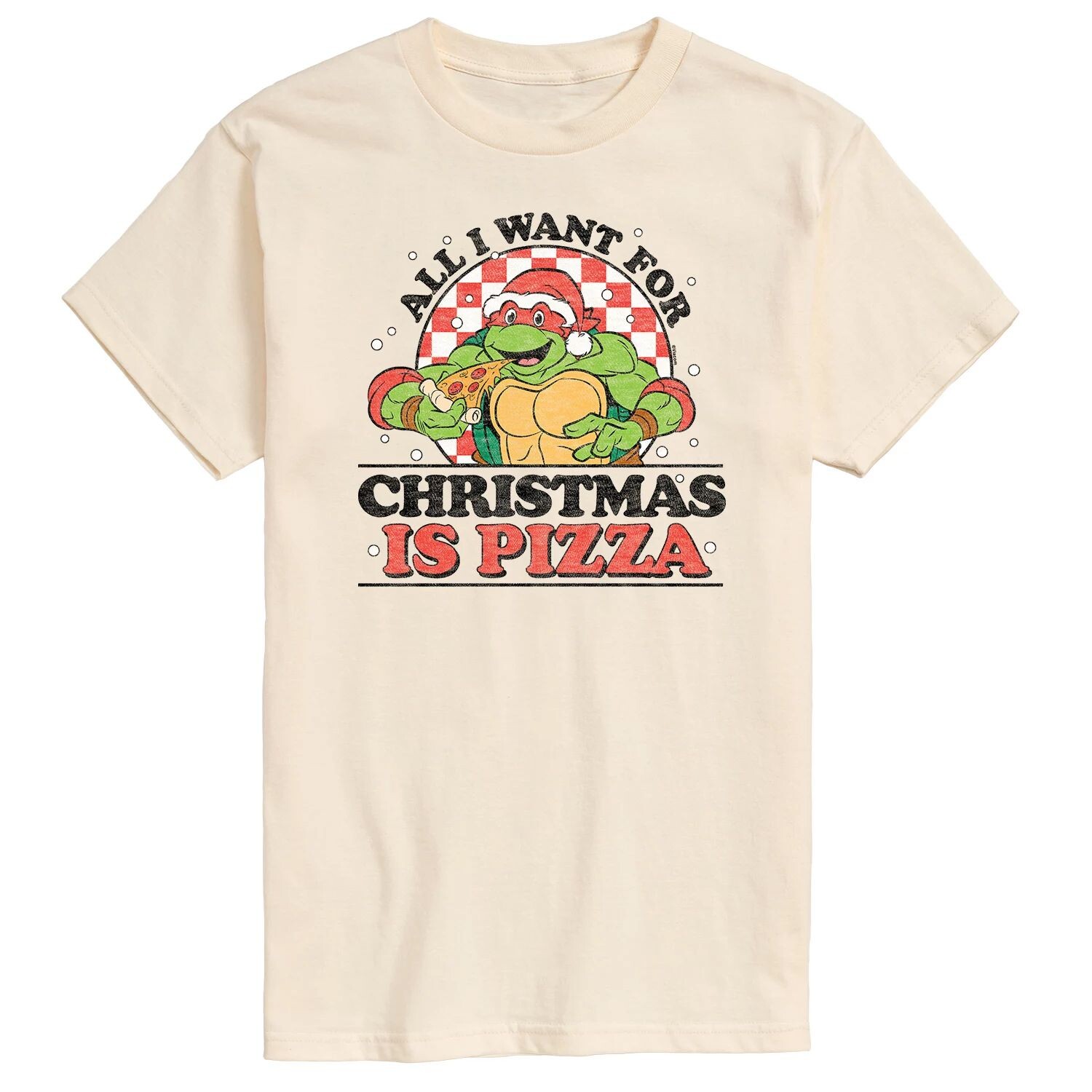 

Мужская футболка с рождественской пиццей TMNT Licensed Character