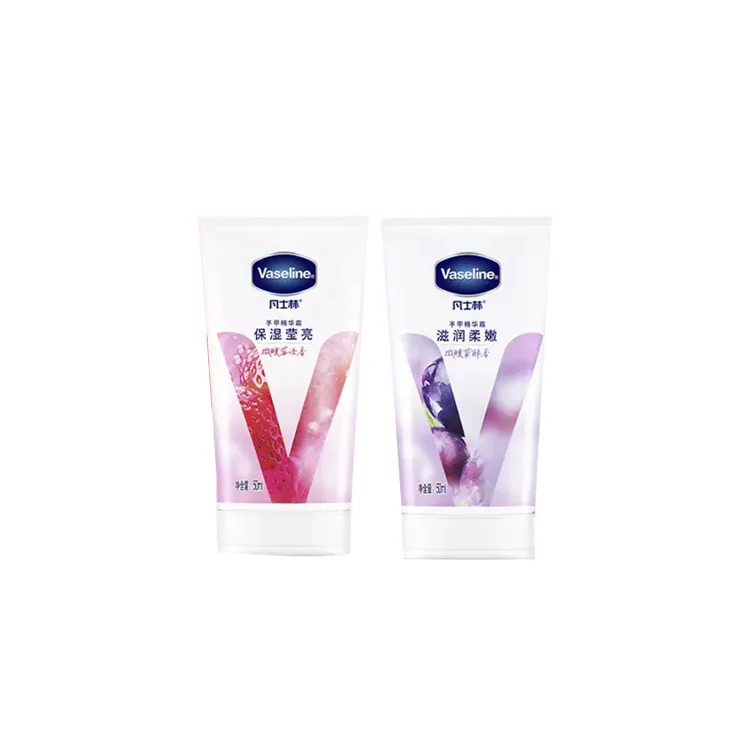 Vaseline Увлажняющий и освежающий крем для рук с успокаивающим и подтягивающим эффектом, 100 мл + 100 мл, Two-Piece Set: Tipsy Strawberry Hand Cream 50ml+Tipsy Grape Hand Cream 50ml