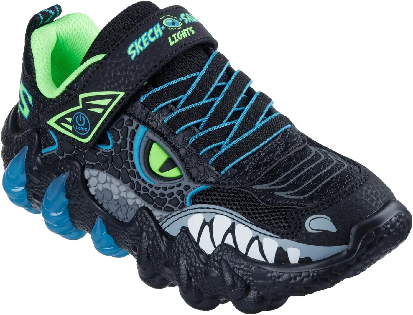 Кроссовки для мальчиков Skechers Skech-o-Saurus Lights 2.0, черный/синий