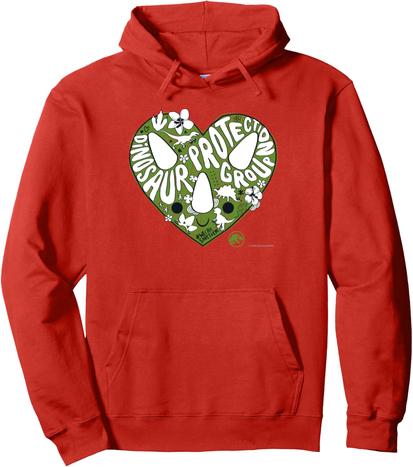 

Худи Группа защиты динозавров из Парка Юрского периода Jurassic Park, красный