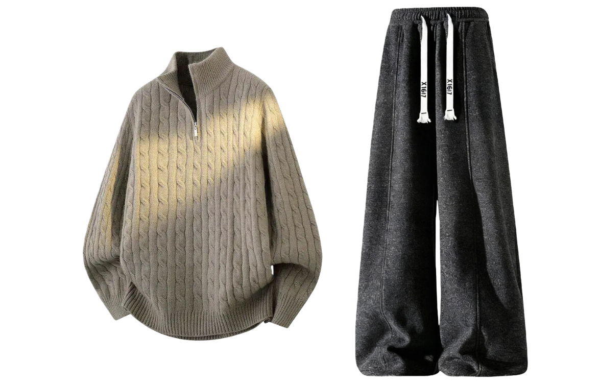 

Повседневный спортивный полуводолаз Unisex Moderate X1617, хаки sweater+черный pants