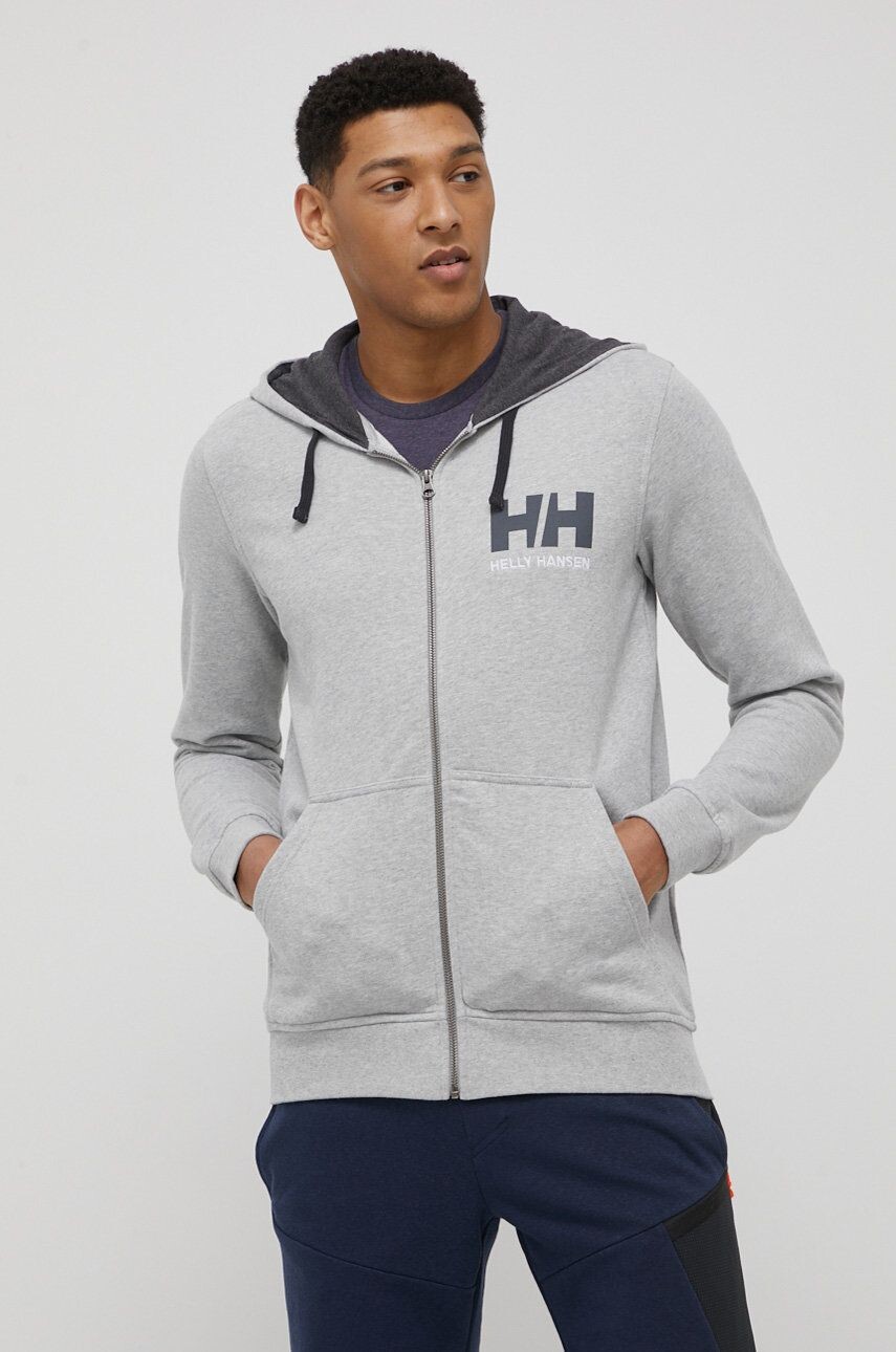 

Хлопковая толстовка Helly Hansen, серый