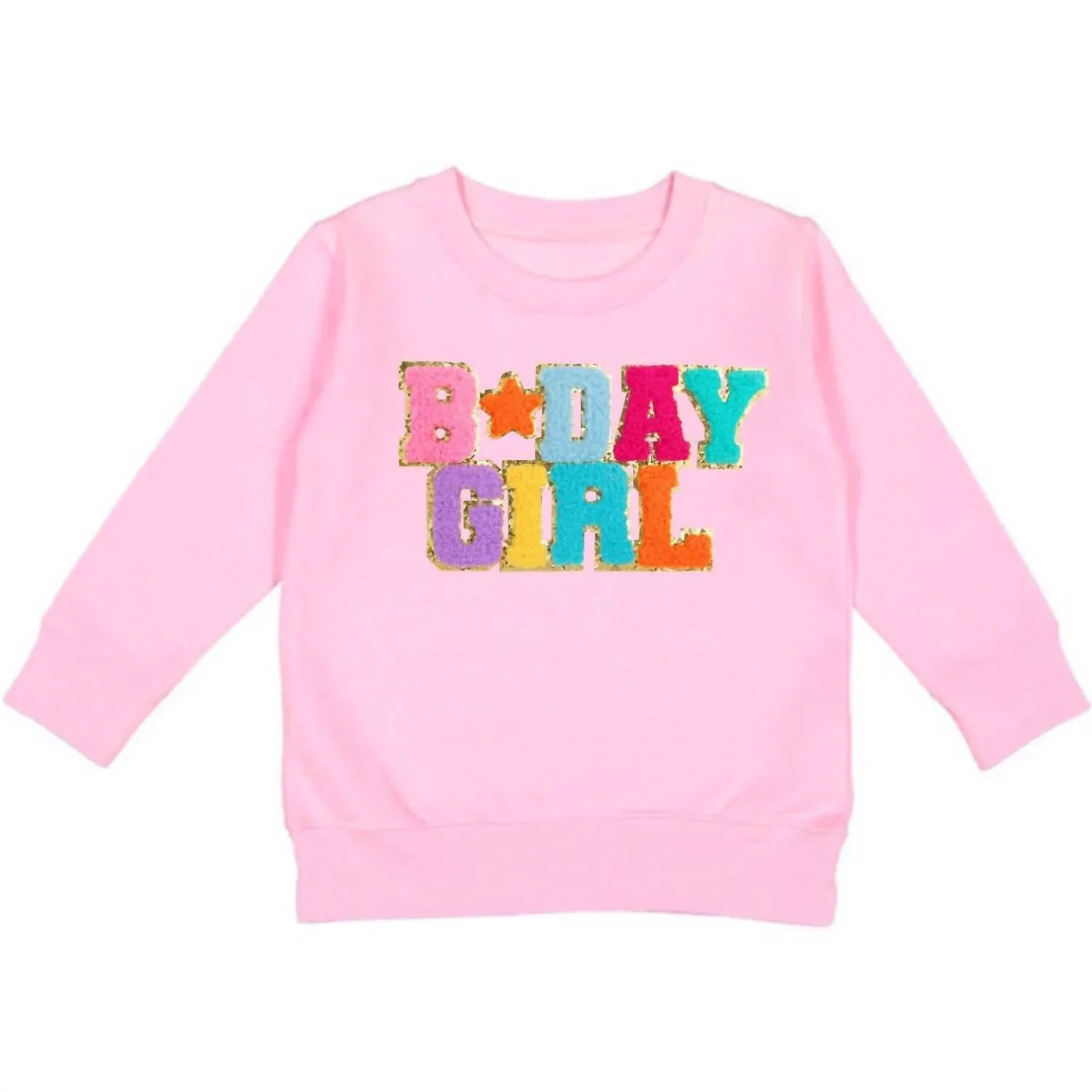 Свитшот Birthday Girl Patch розового цвета Sweet Wink — фото 4