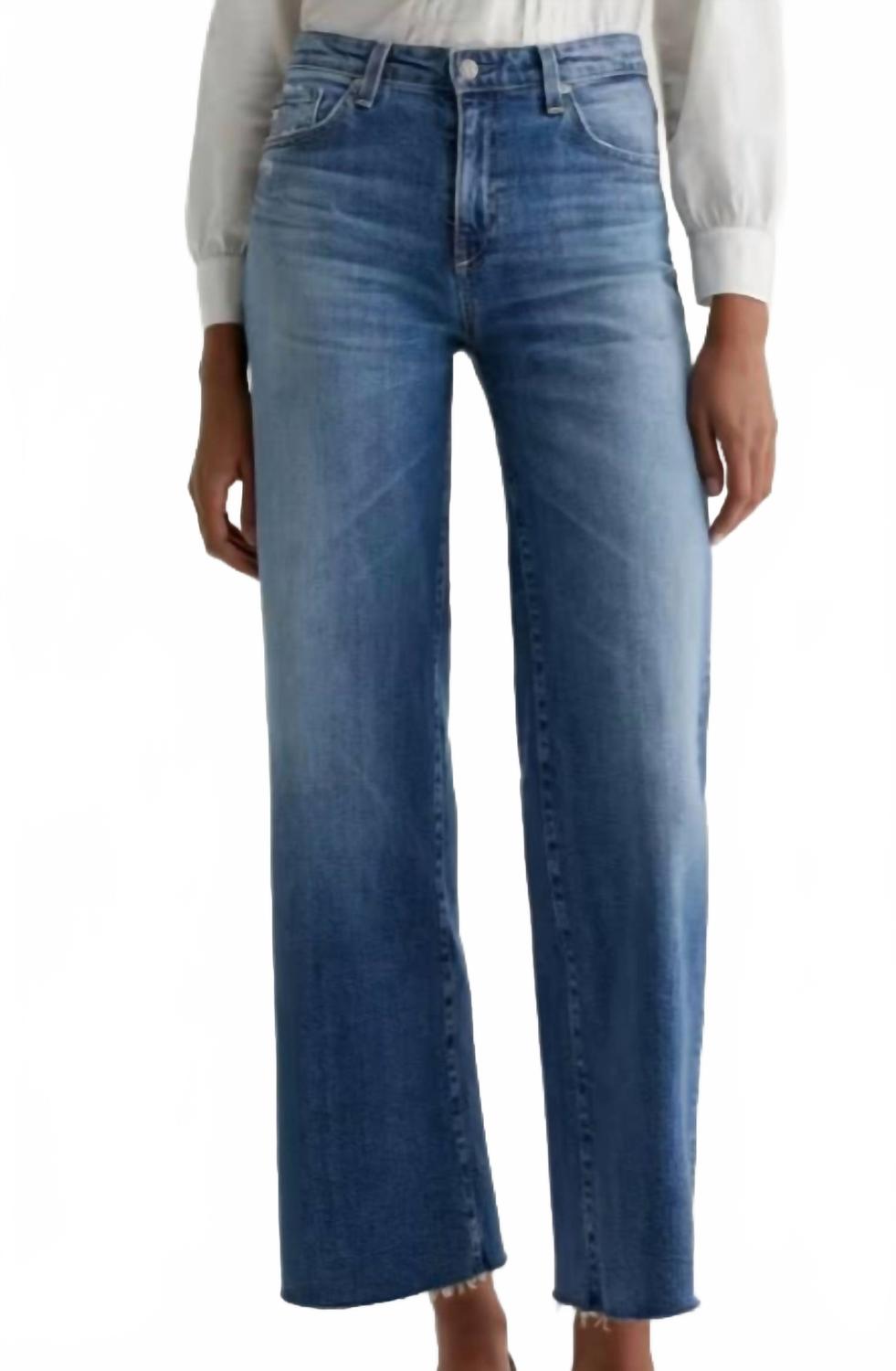 

AG Jeans Джинсы Saige с широкими штанинами и высокой посадкой, синие