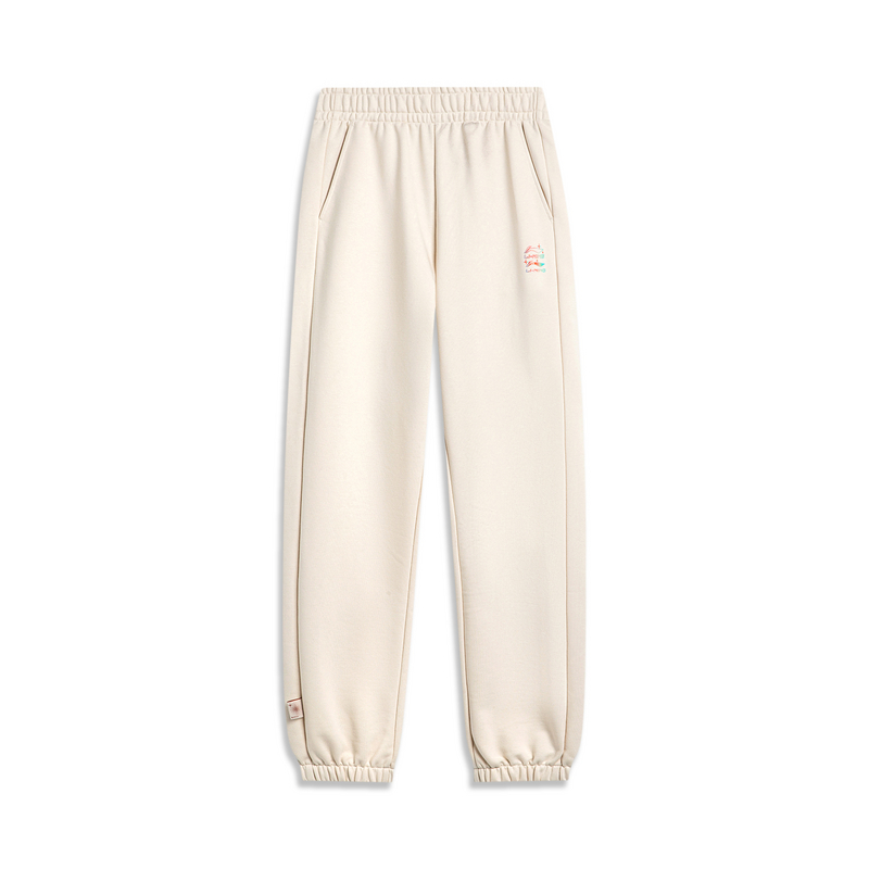 

Женские трикотажные спортивные брюки LiNing Sports Life Collection, цвет «лебедь» белый