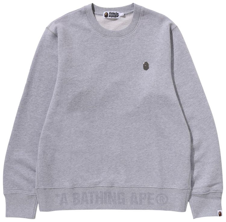 

Свитшот BAPE One Point Crewneck, серый