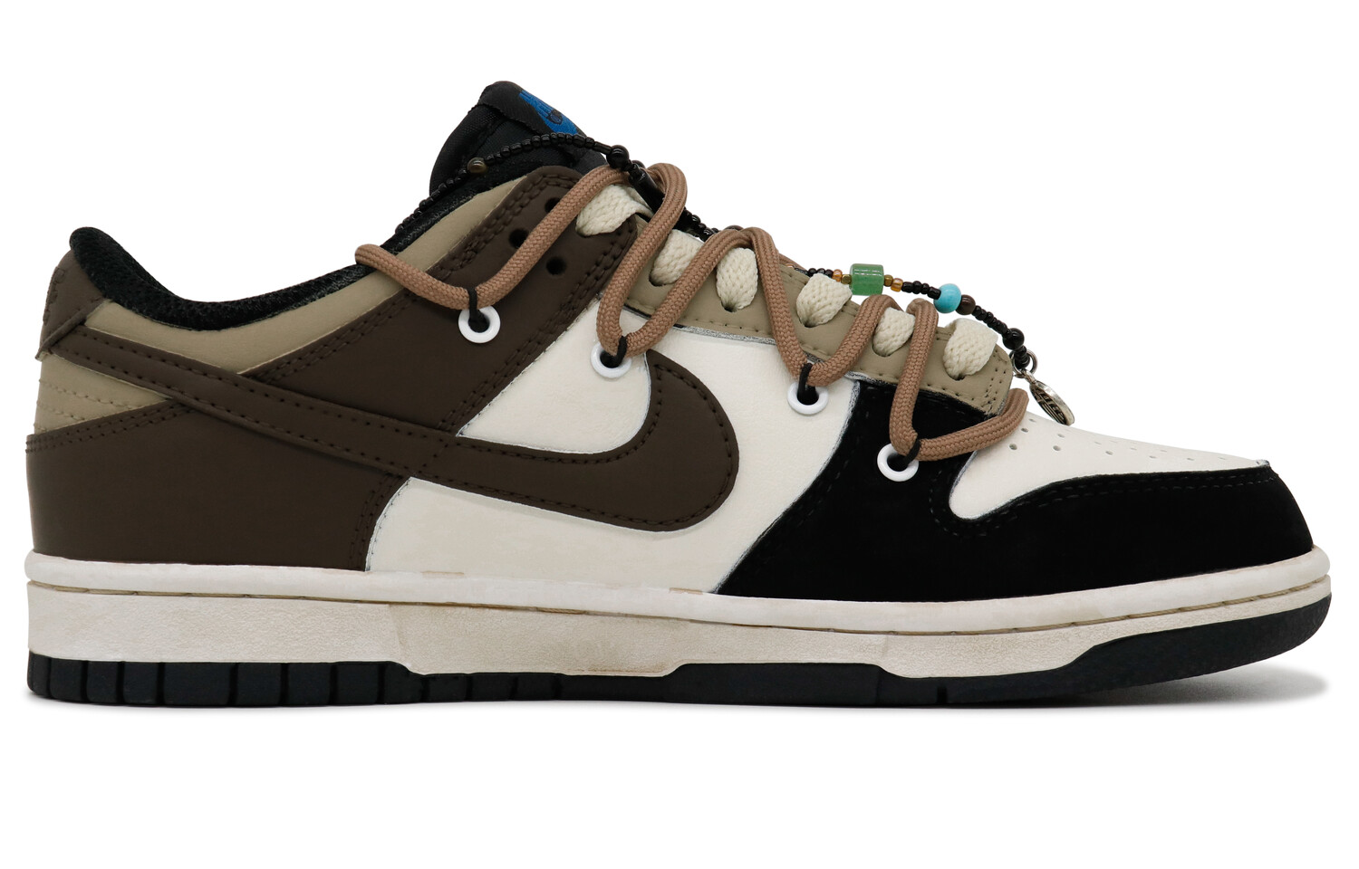 

Кроссовки Nike Dunk Skateboarding Shoes Women's Low-top Black/Brown, цвет Auspicious Dragon