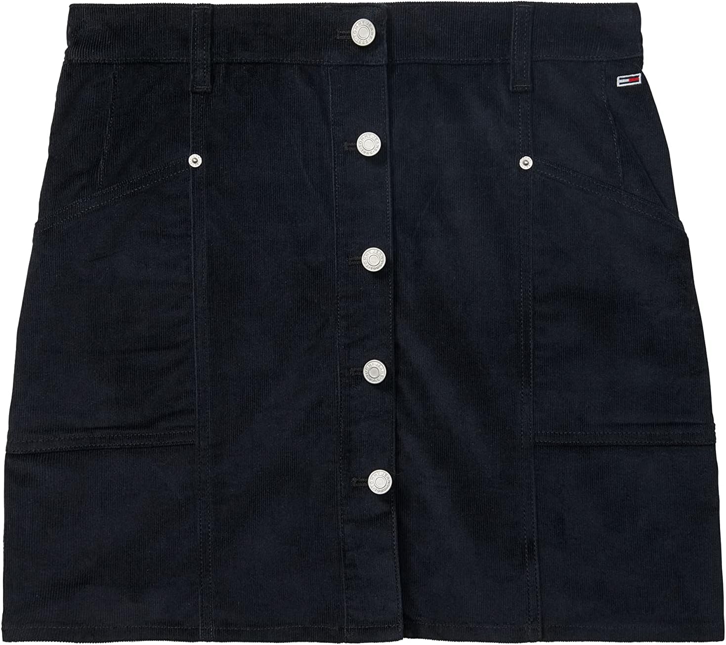 

Женская адаптивная мини-юбка из вельвета Tommy Hilfiger с магнитной застежкой-гульфиком, Dark Sable