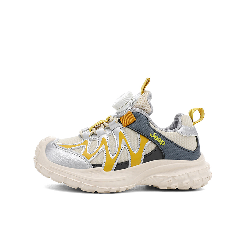 

Jeep Кроссовки для бега Running Collection легкие амортизирующие нескользящие низкие Mango Yellow/Ivory White детские