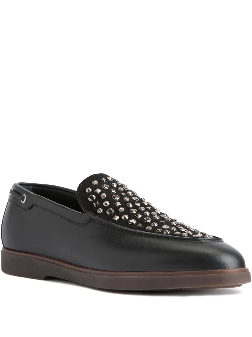 

Лоферы с заклепками Giuseppe Zanotti, черный
