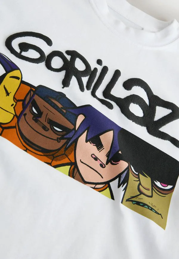 Футболка с принтом музыкальной группы Next, White Gorillaz — фото 2