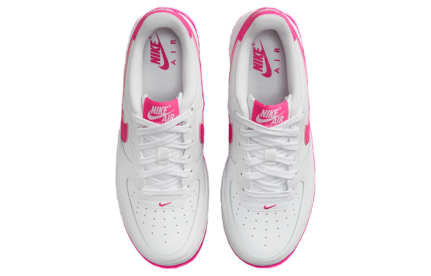 Nike Air Force 1 'White Laser Fuchsia' GS, Белый Розовый — фото 4