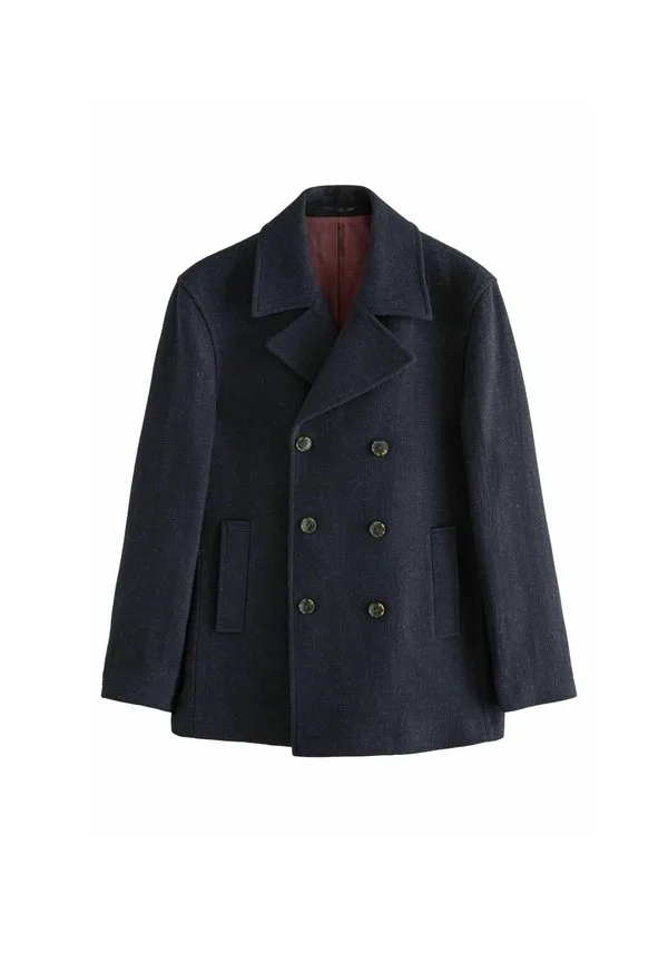 Классическое пальто-гольф стандартного кроя Next, Navy Blue — фото 4