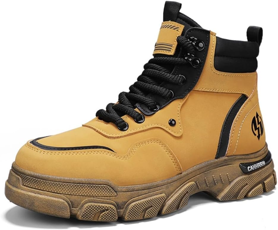 

Мужские туристические ботинки на шнуровке, спортивная обувь для мужчин, легкая и дышащая повседневная обувь для прогулок на улице, противоскользящая, для путешествий и отдыха Lokolucx, желтый