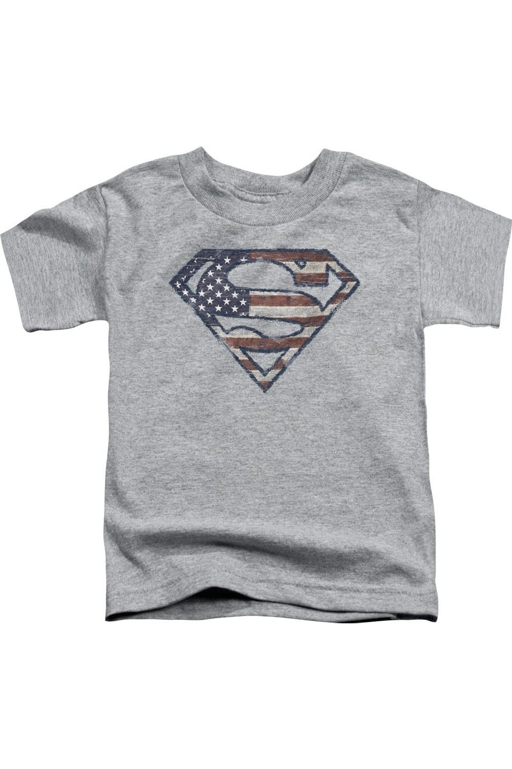 

Футболка с флагом Superman в стиле "израненный" для детей Gildan, Athletic Heather