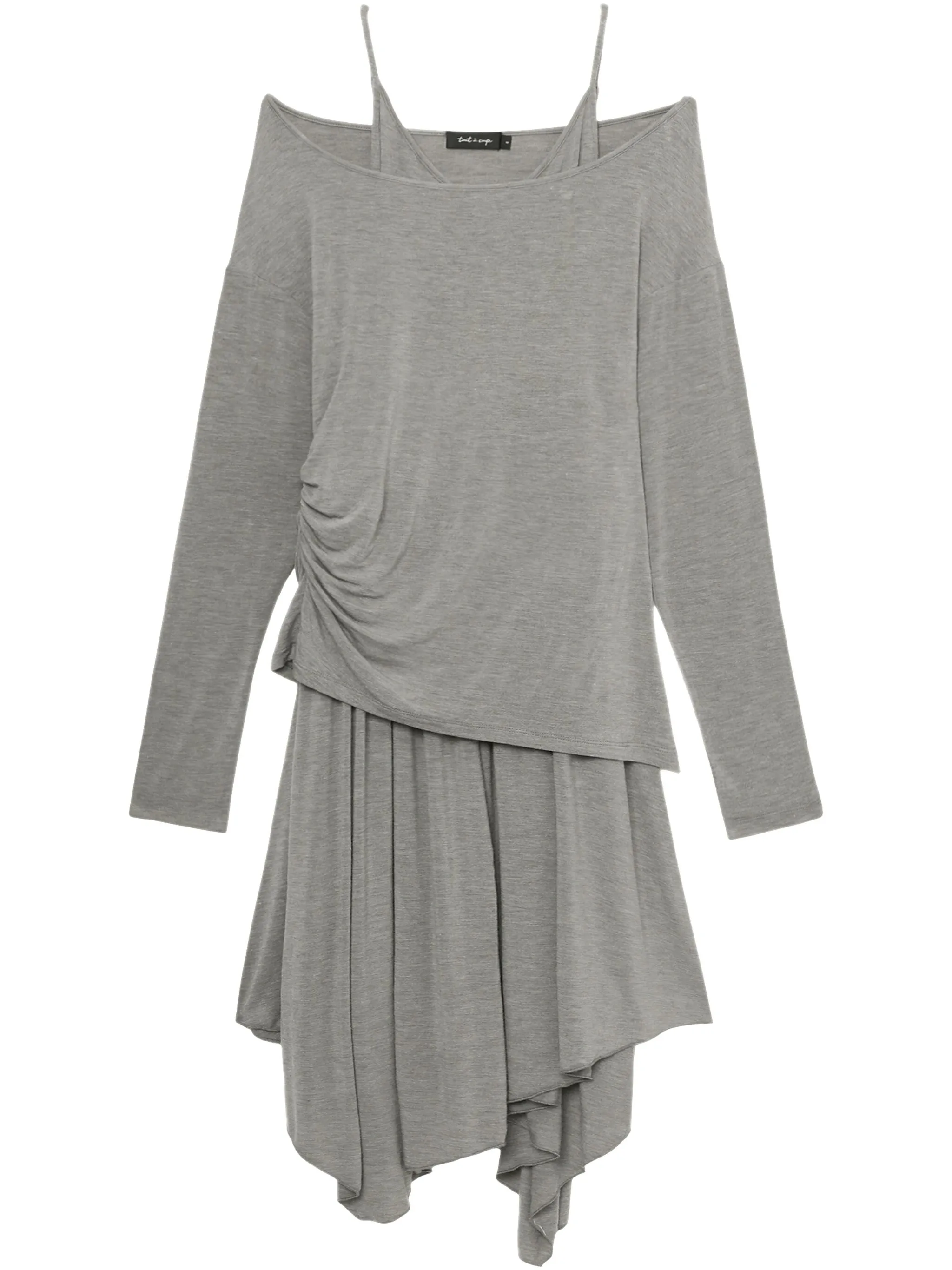 

Платье асимметричного кроя Tout A Coup, серый