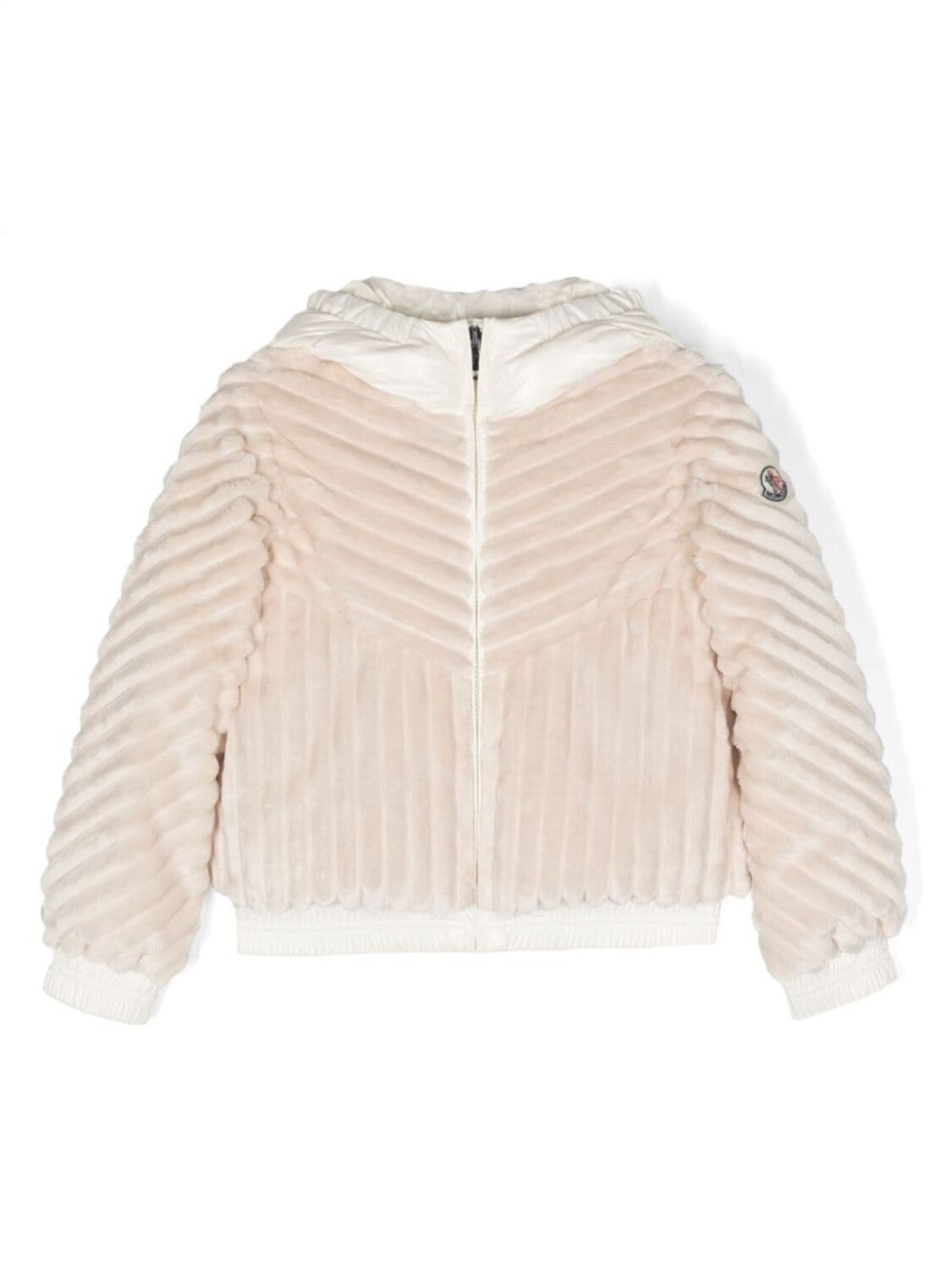 

Moncler Enfant пуховик с нашивкой-логотипом, нейтральный цвет