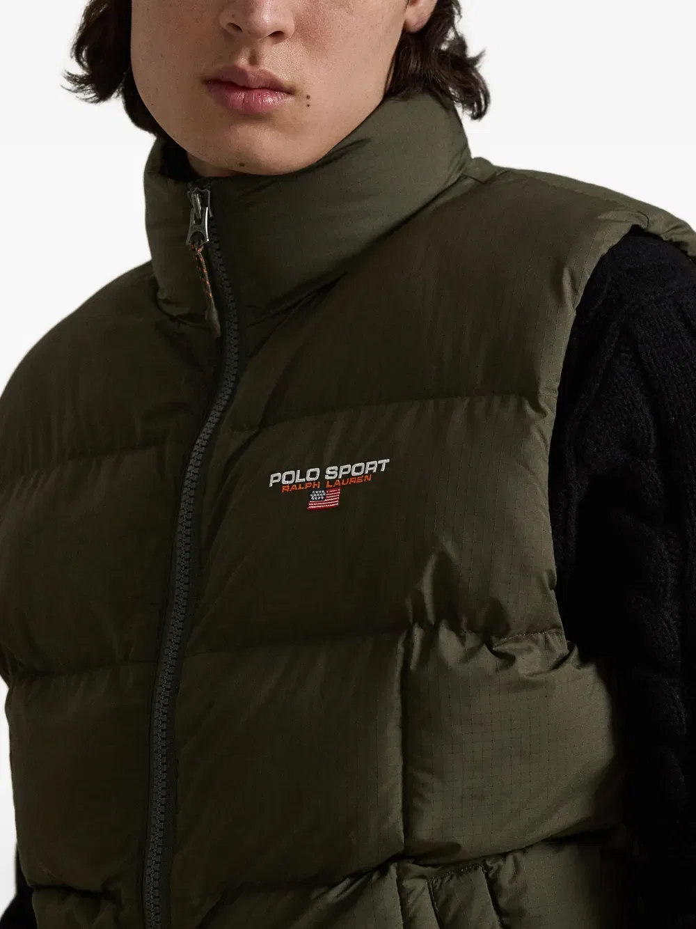Стеганый жилет Polo Sport Polo Ralph Lauren, зеленый — фото 4