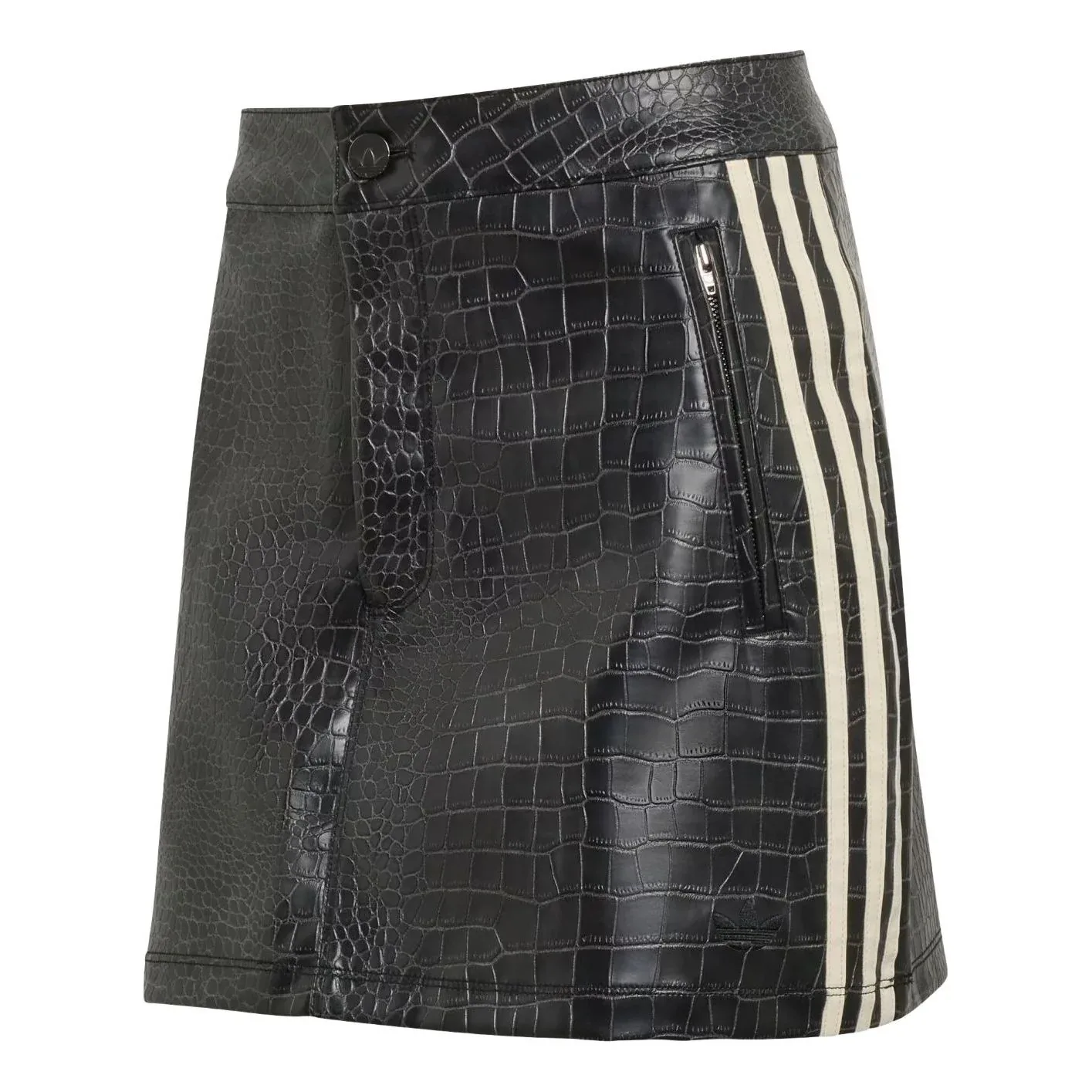 (WMNS) Мини-юбка Adidas из искусственной кожи, черная