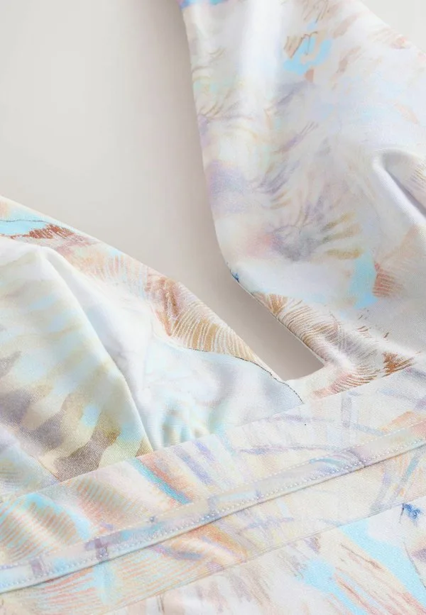 Купальник с глубоким вырезом в виде пятна загара Next, Pastel Blue Shell — фото 3