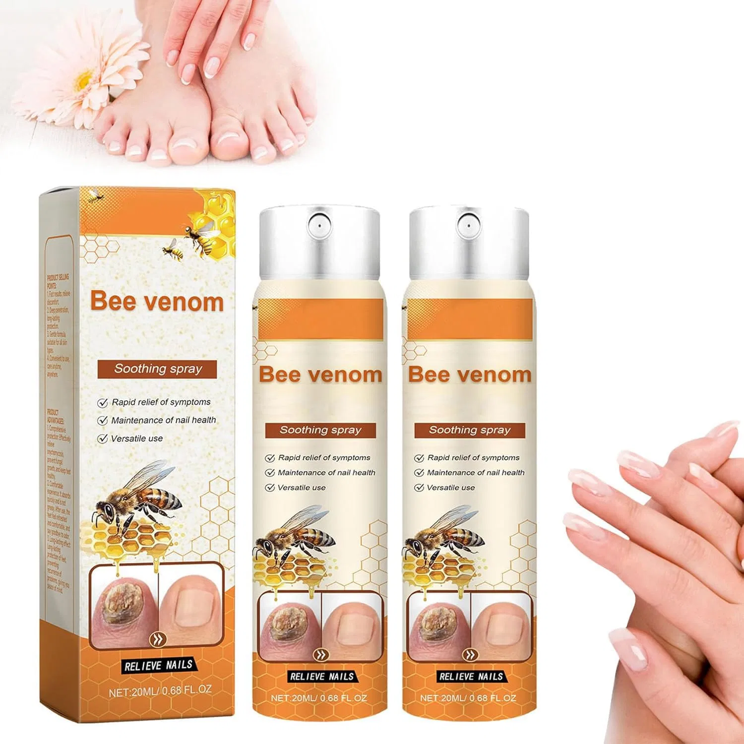 Спрей для восстановления ногтей Timilk Fungibee Advanced Nail Repair, 2 шт. Gushe