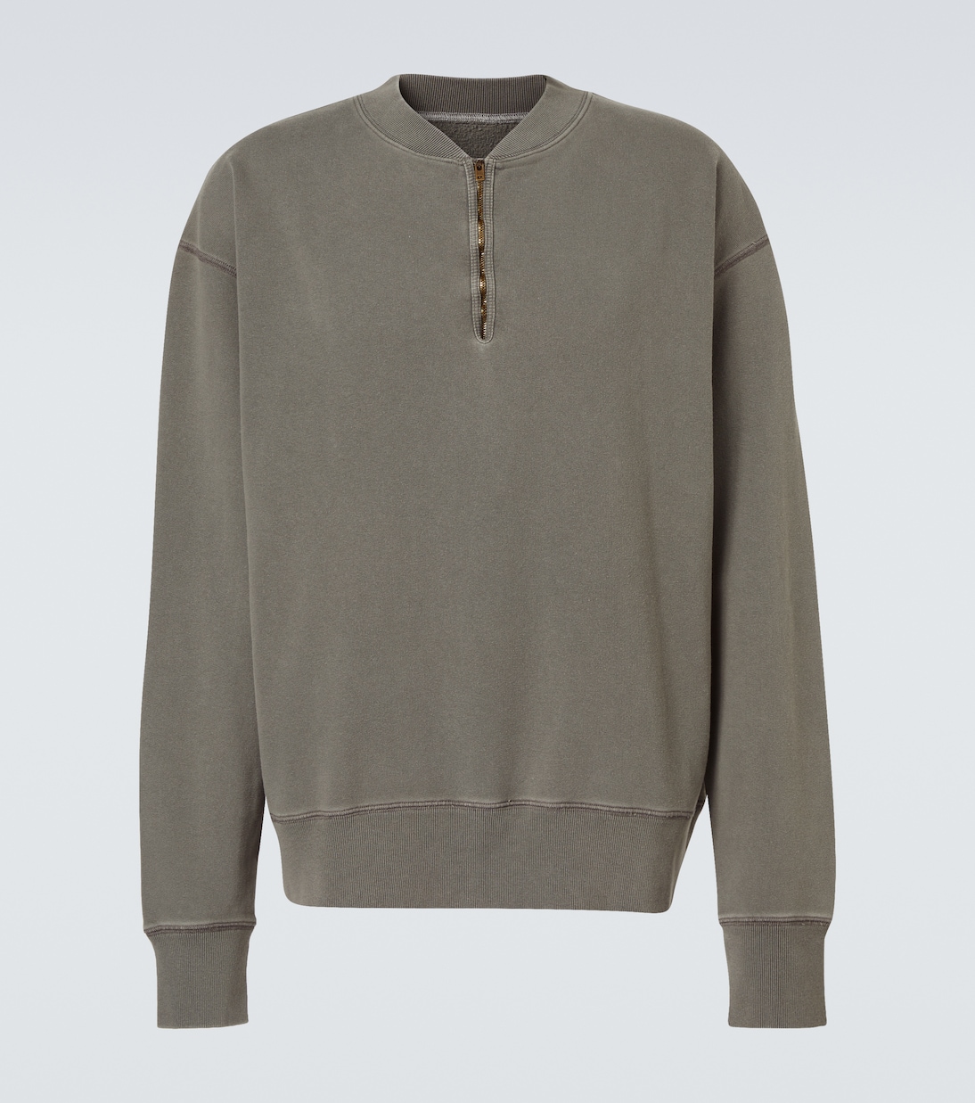 

Хлопковая толстовка на молнии Maison Margiela, Vintage Grey