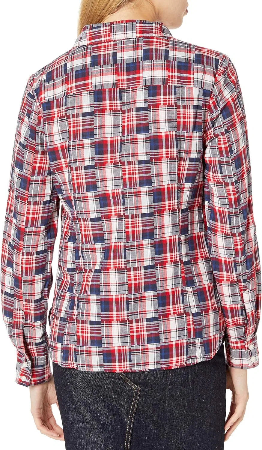 Блуза женская с рулонными манжетами, Tommy Hilfiger, красный — фото 2