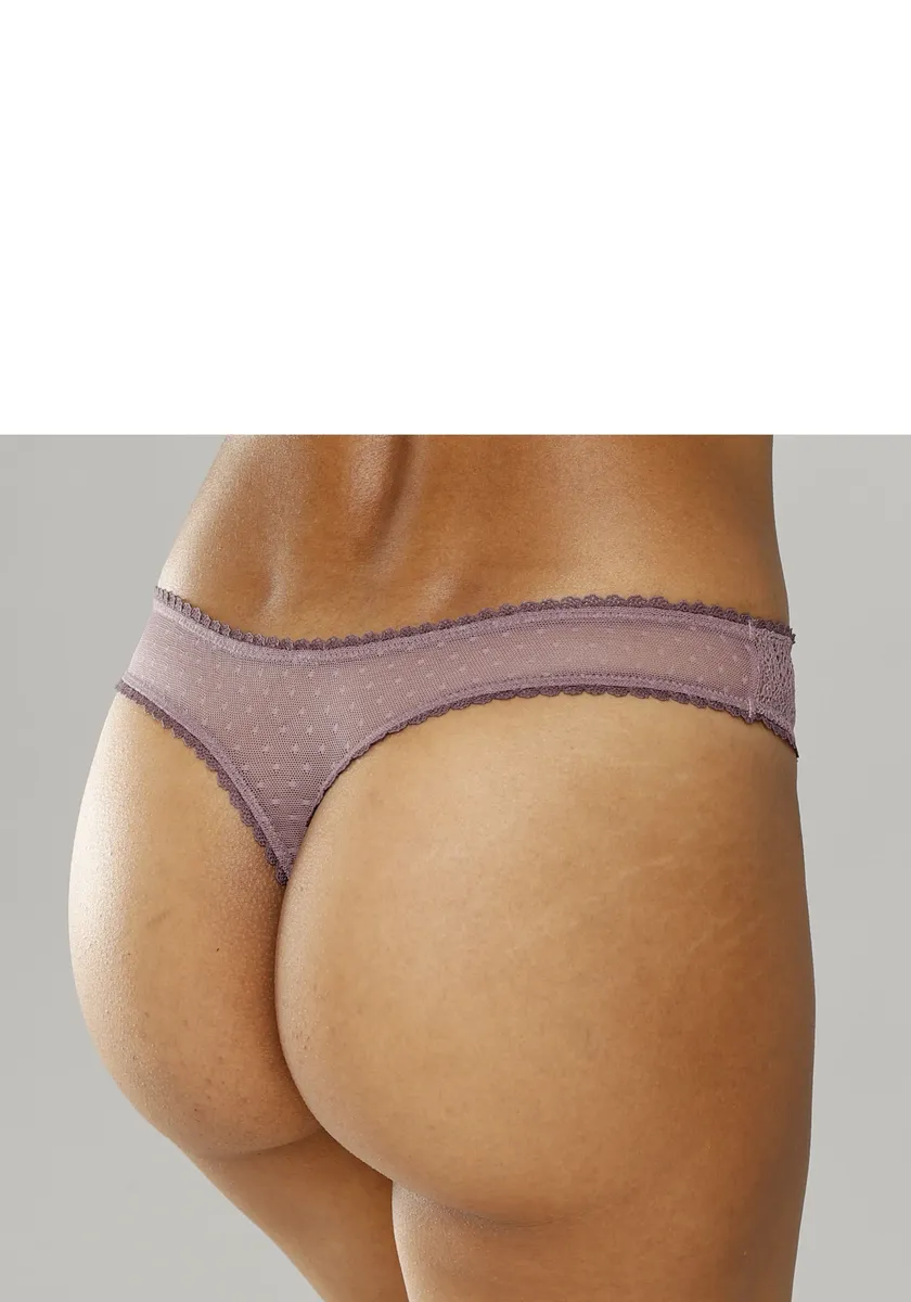 

Трусики Vivance с кружевными вставками по бокам с цветочным узором, цвет Vintage Rose