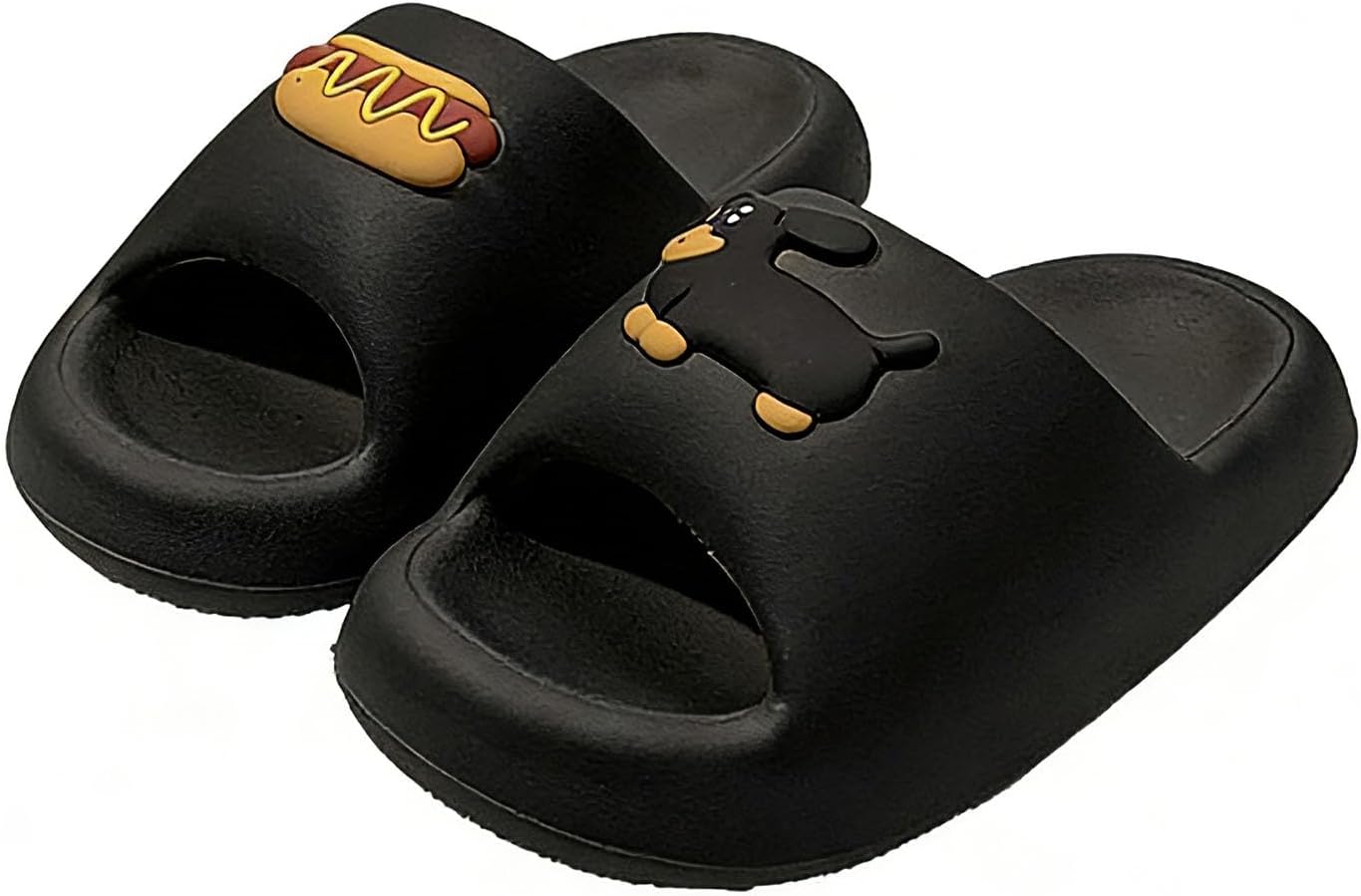 

Тапочки oukisam для женщин и мужчин, толстая подошва, ультра-удобные, как облако, летние пляжные шлепанцы, тапочки для ванной с противоскользящей подошвой, черный