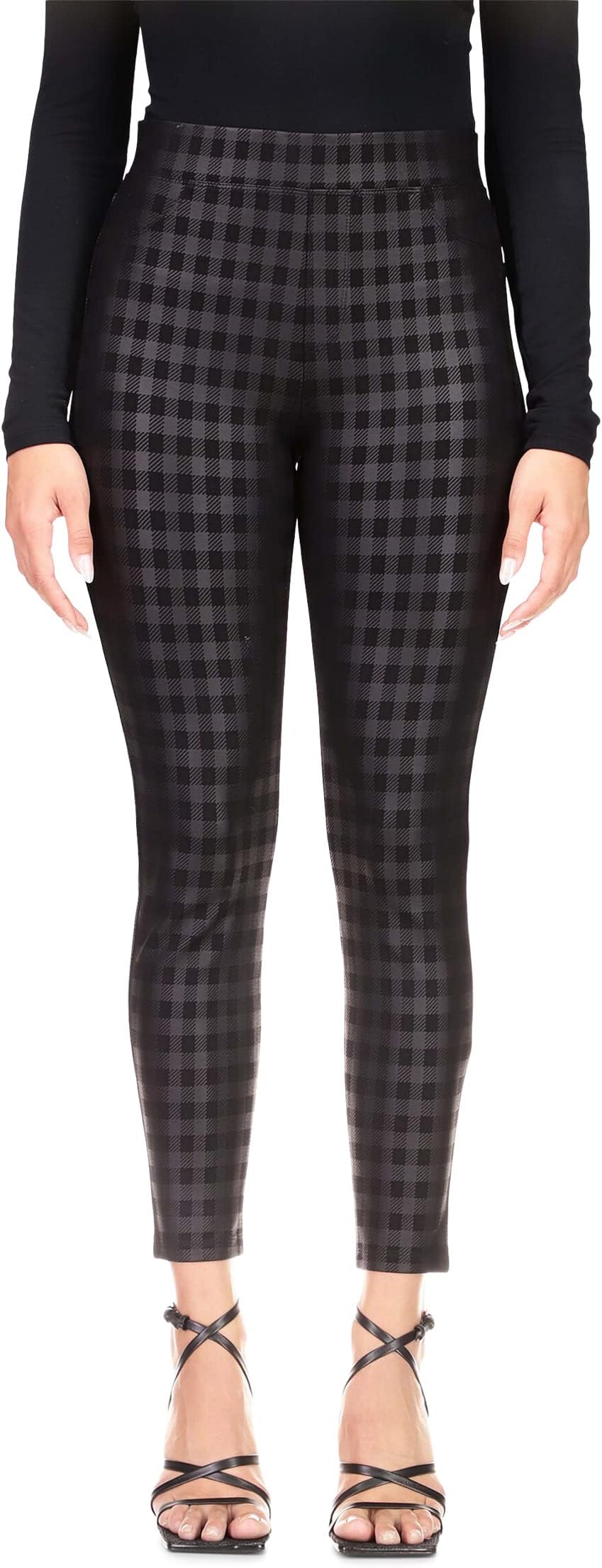

Брюки Sanctuary Runway Ponte Leggings with Functional Pockets, цвет Coated Plaid