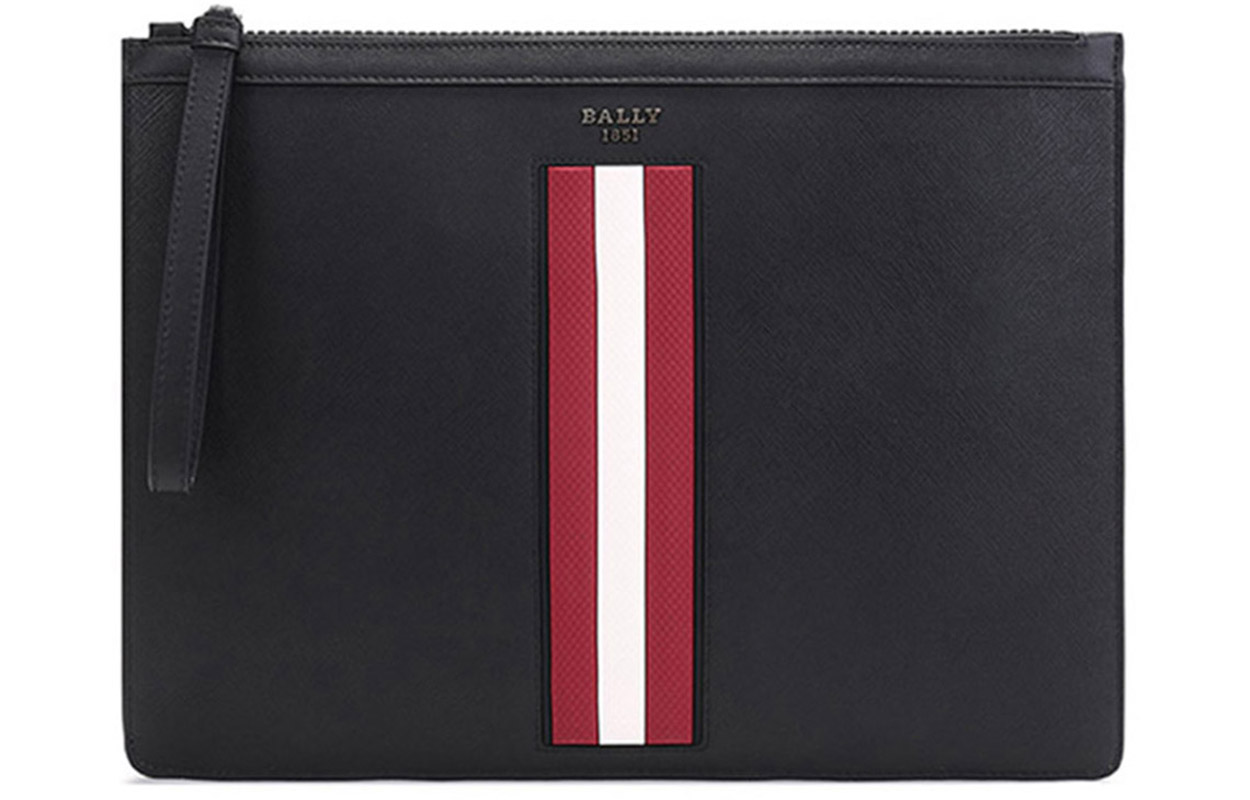 

Кошелек для монет из кожи коровы BOLLIS Большой размер Мужской Черный BALLY