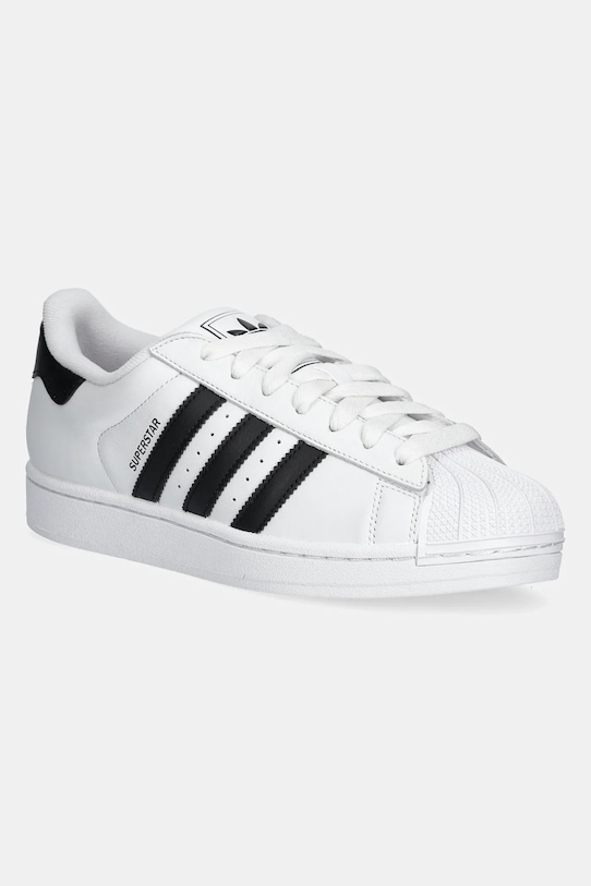 Кожаные кроссовки Superstar II Adidas Originals, белый