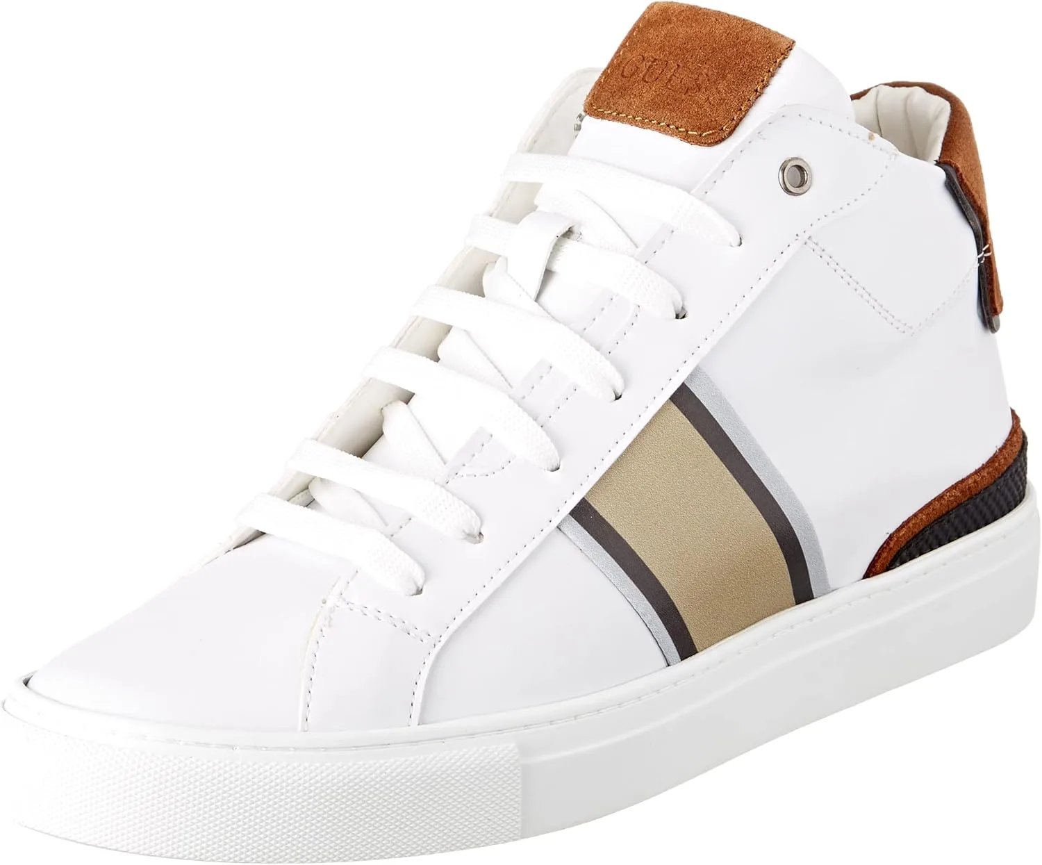 Мужские кроссовки GUESS Todi Mid Trainers, белый/бежевый