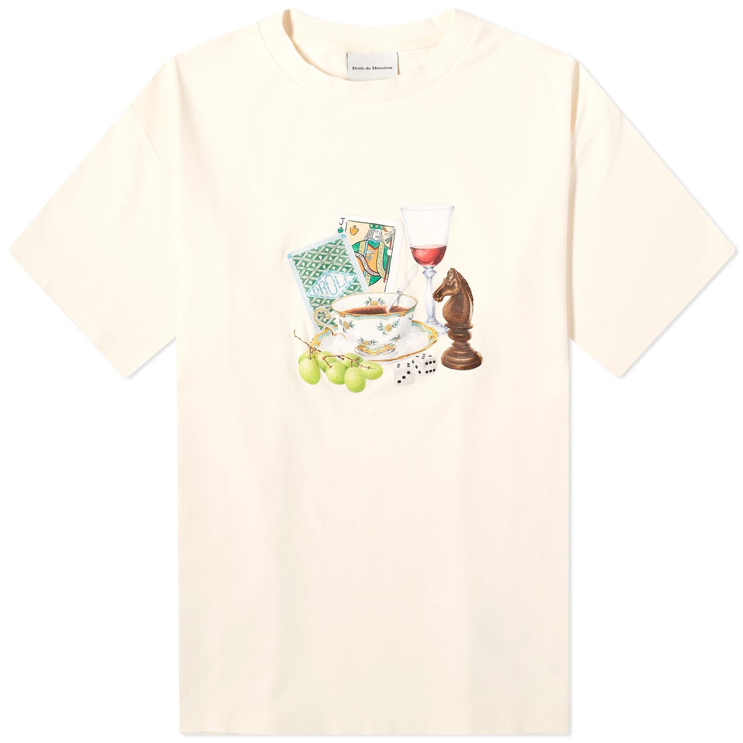 

Футболка Drôle De Monsieur Aftrenoon Graphic, цвет Cream