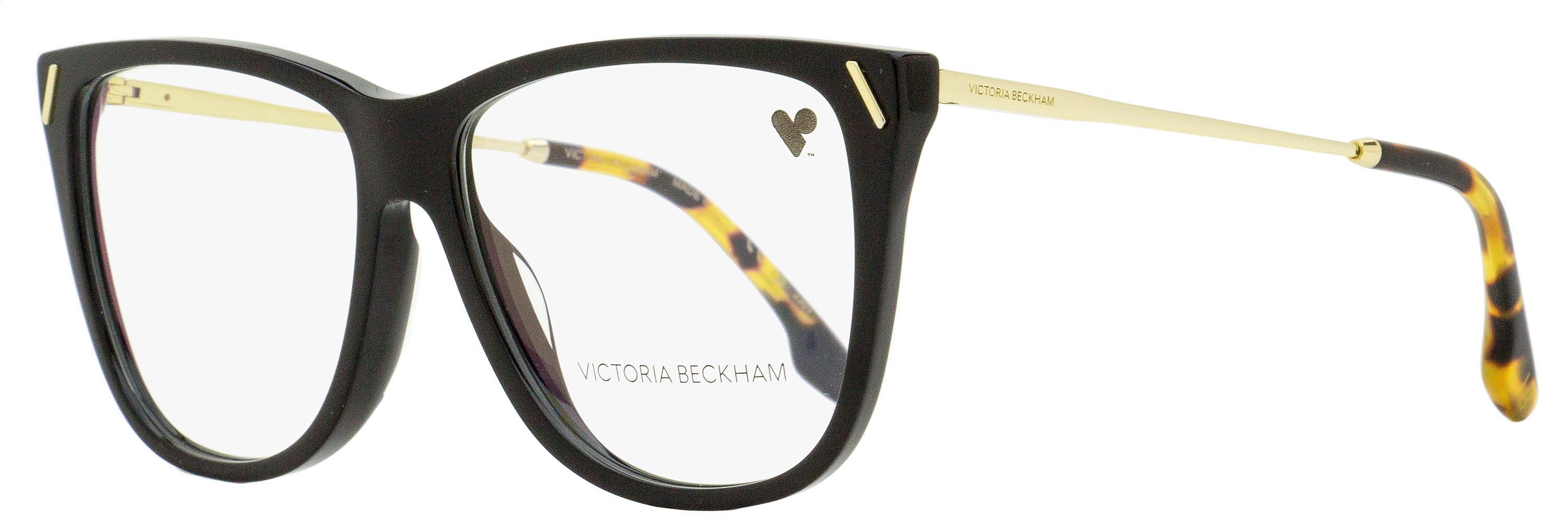 

Женские квадратные очки Victoria Beckham VB2636 001 черные/золотые 56 мм
