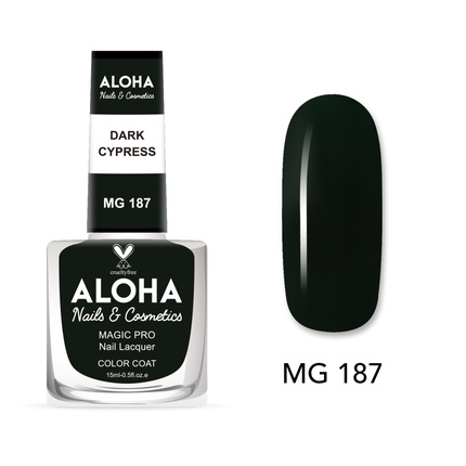 

Лак для ногтей Magic Pro 15 мл - Mg 187 / Темный кипарис Aloha Nails & Cosmetics