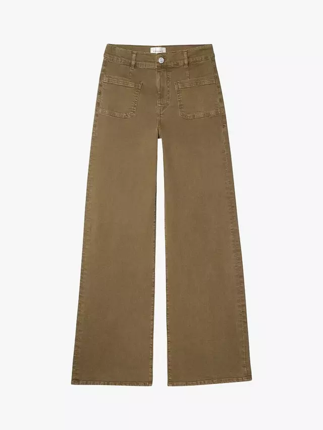 

Джинсы FRAME Le Slim Palazzo, цвет khaki green