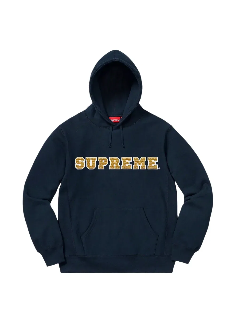 Худи с логотипом и надписью Supreme, синий