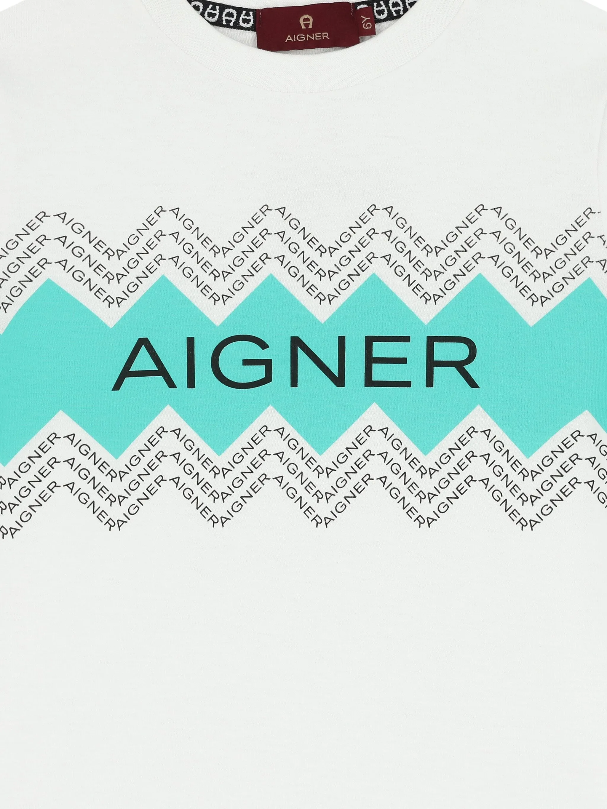 Футболка с графичным принтом Aigner Kids, белый — фото 3