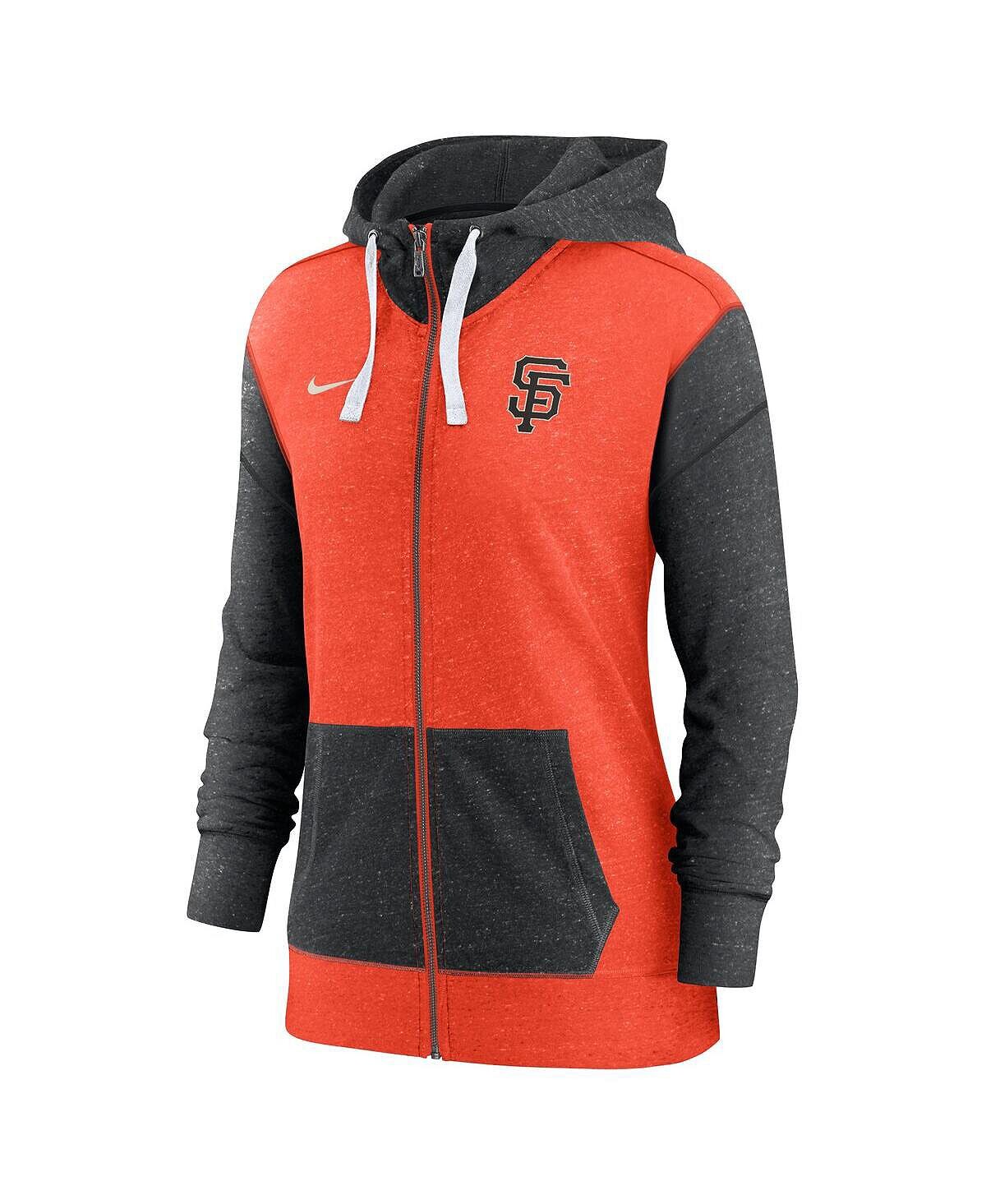 Женская оранжевая толстовка с молнией во всю длину San Francisco Giants Nike — фото 3