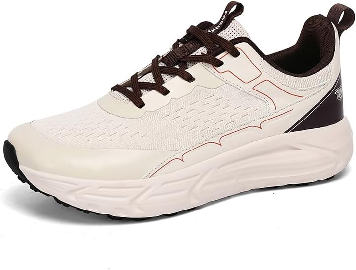 

Мужские кроссовки RUMPRA с широкой носковой частью - противоскользящие, дышащие, легкие, для прогулок, работы и ношения в течение всего дня, бежевый