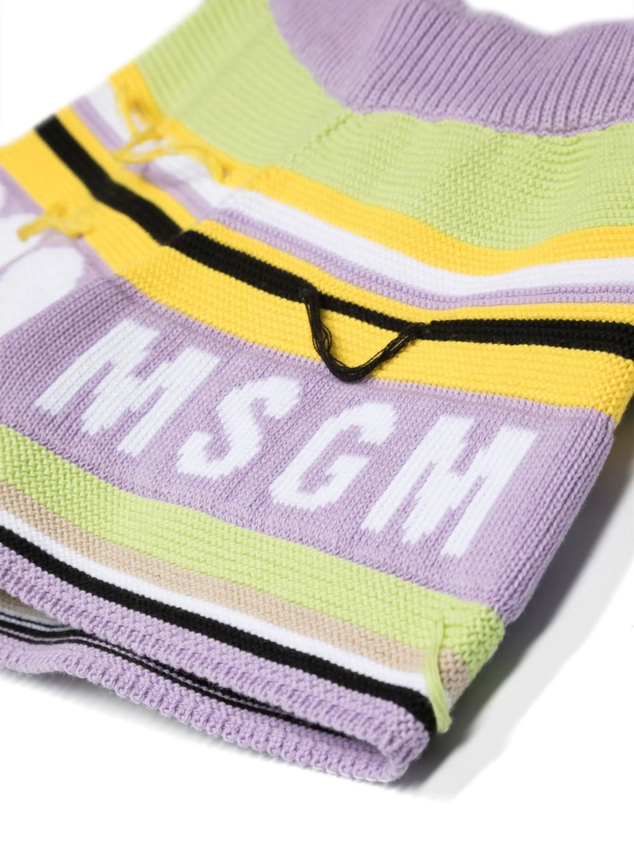 Трикотажные шорты Msgm Kids, фиолетовый — фото 3