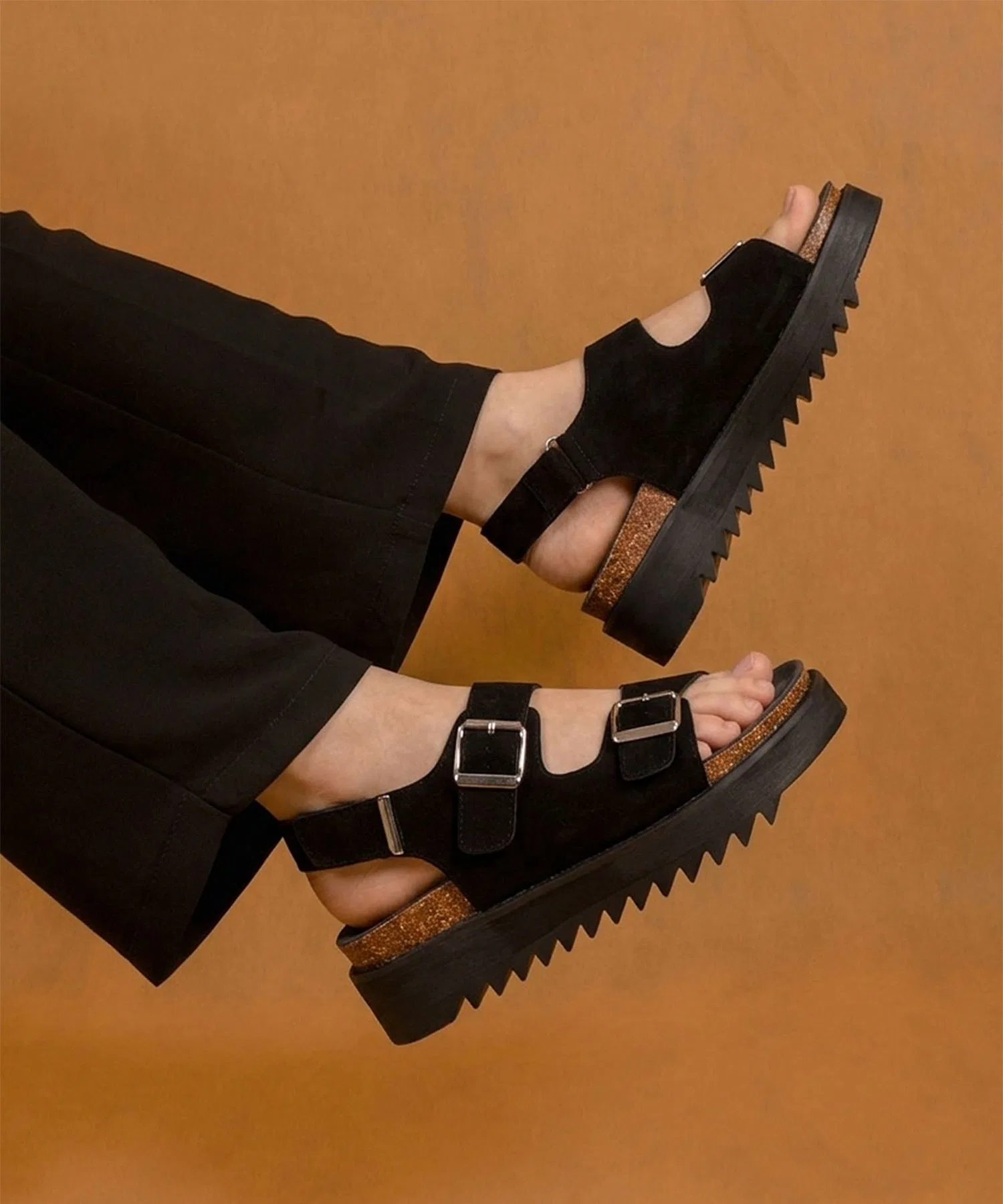 Мужские сандалии Midland Footwears с двойным ремешком и высокой подошвой