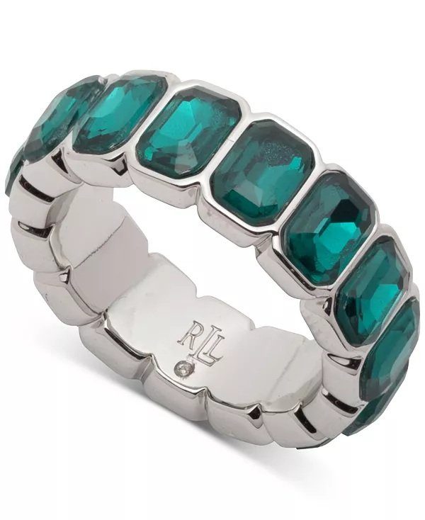 

Теннисное кольцо с изумрудным кристаллом Lauren Ralph Lauren, green