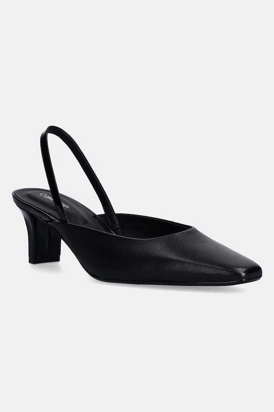 Кожаные туфли-лодочки HEEL SLING PUMP 50 - LTH Calvin Klein, черный