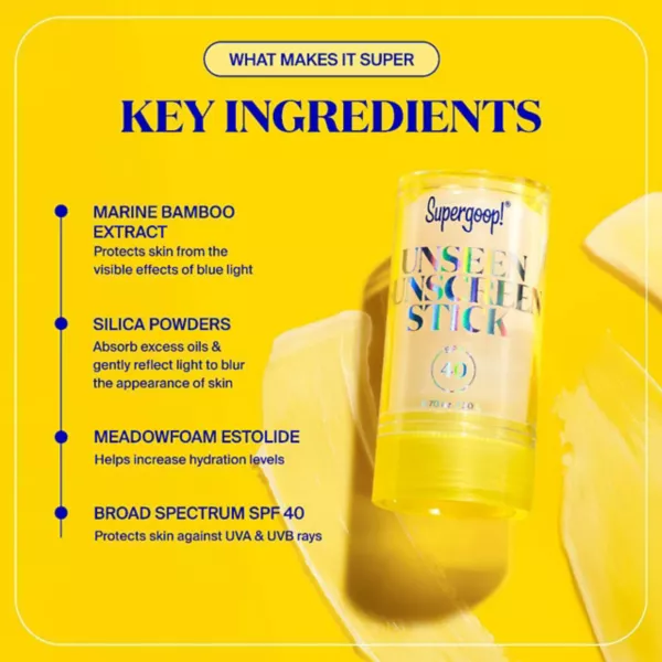 Невидимый солнцезащитный крем-карандаш spf 40 невидимая защита от солнца Supergoop! — фото 2