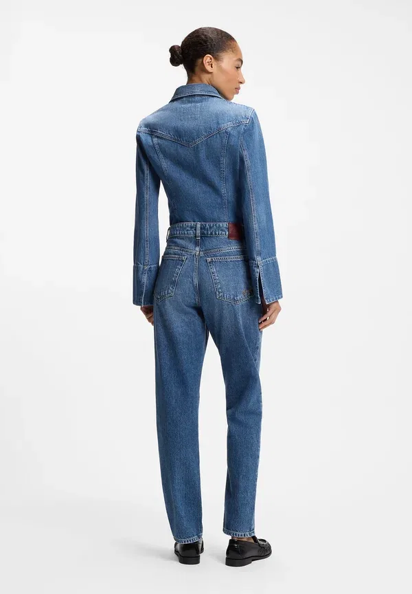 Джинсы Boss C_Ada slim hr 2.0 straight leg jeans, темно-синий — фото 3
