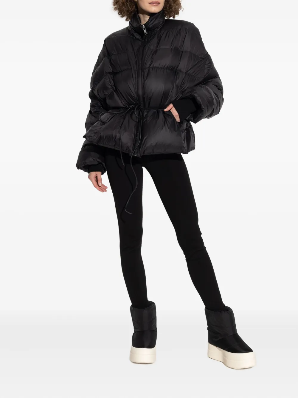 Шерстяные брюки с завышенной талией Rick Owens, черный — фото 2