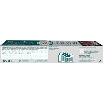 Himalaya Зубная паста с кремом Dental Cream противовоспалительное противоотечное средство защита десен уход за зубами 100 г — фото 3