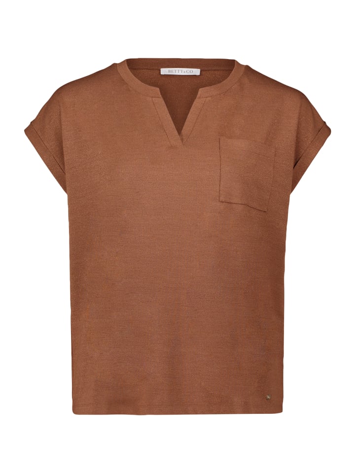 

Повседневная рубашка с жемчугом в цвете Classic Nougat BETTY & CO